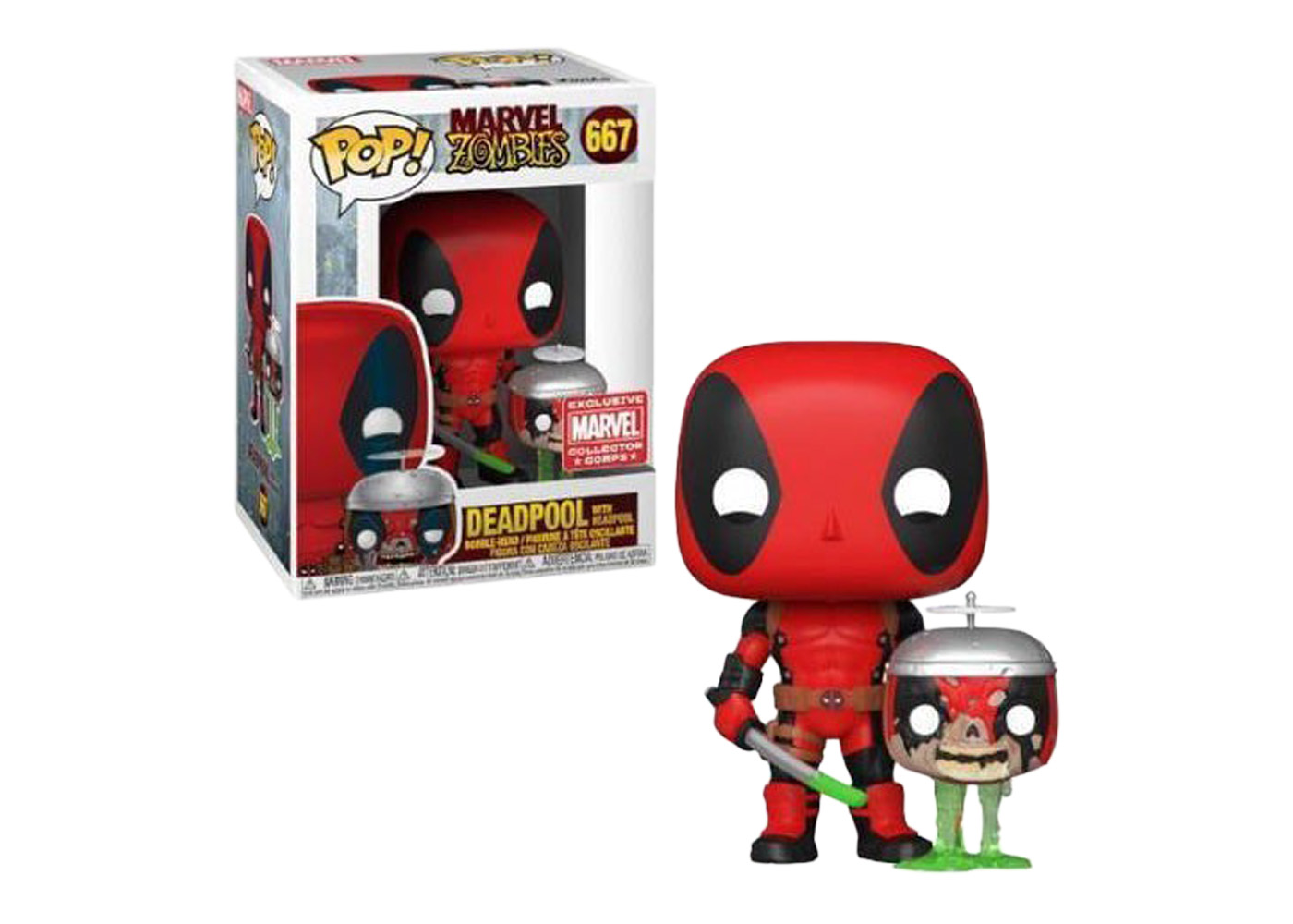Funko Pop! Marvel Zombies Deadpool with Headpool Collector Corps 