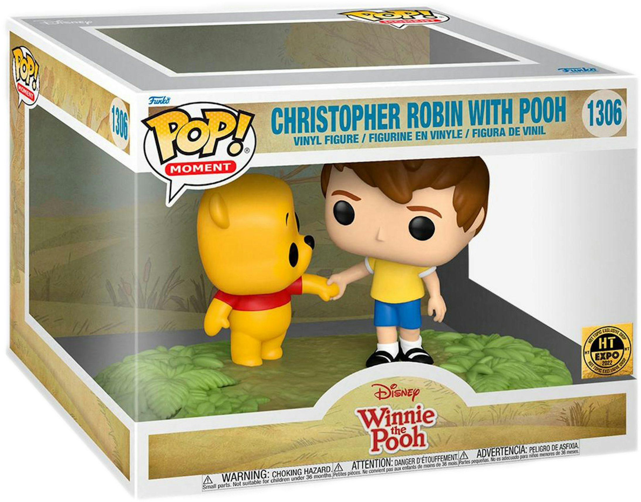 Funko Pop! Moment Disney Winnie the Pooh Christopher Robin with Pooh 2022  Hot Topic Expo Exclusive Figure #1306 - US