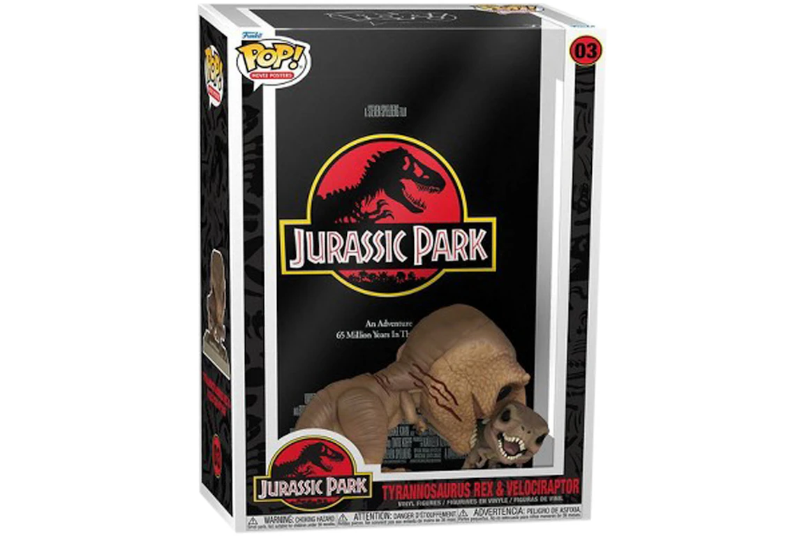 Funko Pop! Movie Poster Jurassic Park Tyrannosaurus Rex & Velociraptor Figure #03