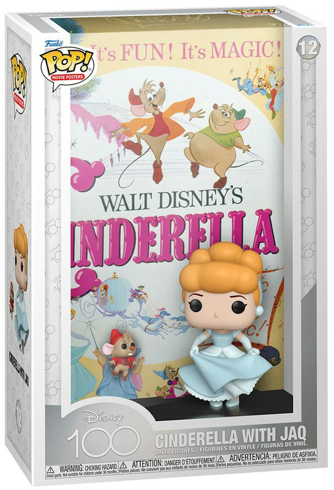 Funko Pop! Movie Posters Disney 100 Cinderella Jaq Figure #12 - US