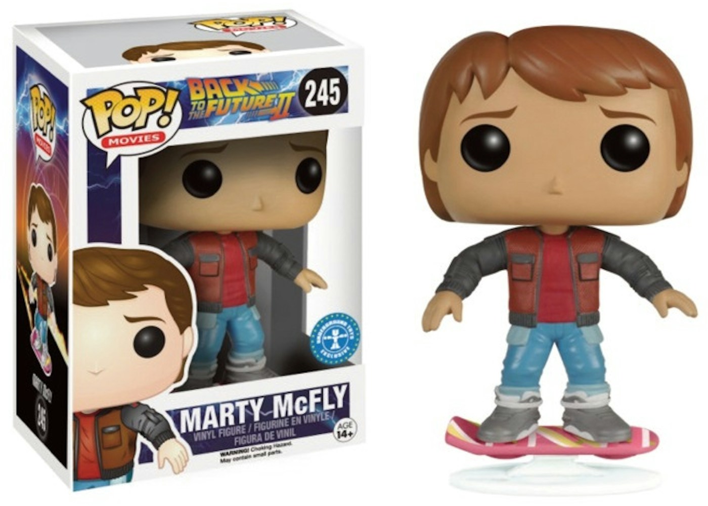 Funko Pop Movies Back To The Future 2 Marty Mcfly W Skateboard Underground Toys Exclusive Figure 245