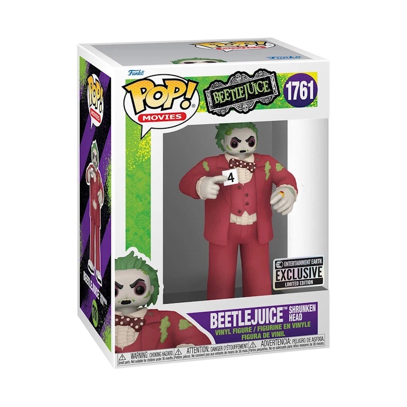 Funko Pop! Movies: Beetlejuice (Shrunken Head) (Entertainment Earth) Figure #1761