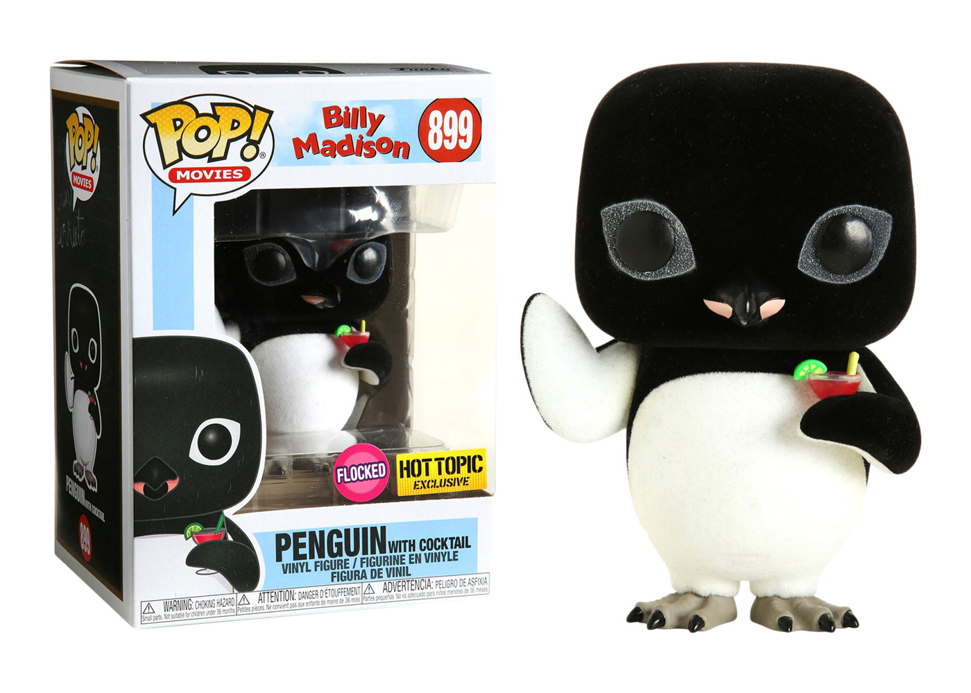 PENGUIN WITH COCKTAIL #899 FLOCKED EXCLUSIVE FUNKO POP VINYL BILLY MADISON 