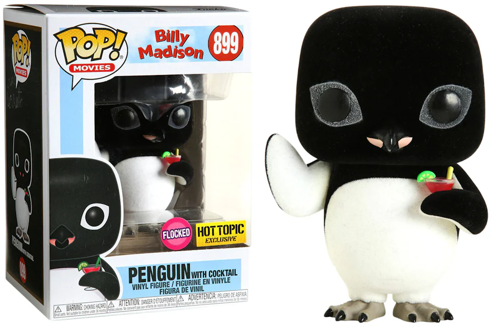 Funko Pop! Movies Billy Madison Penguin with Cocktail (Flocked) Hot Topic Exclusive Figure #899