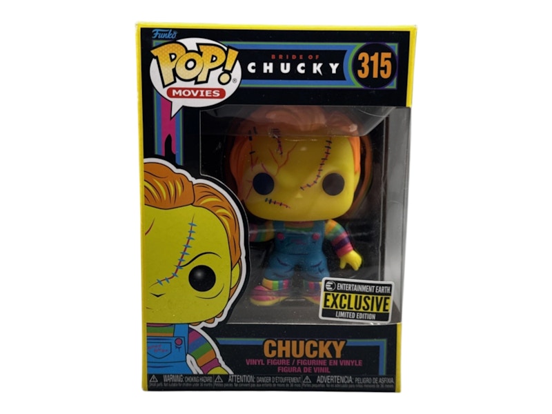 Funko Pop! Movies: Bride Of Chucky Chucky (Black Light) (Entertainment Earth) Figure #315
