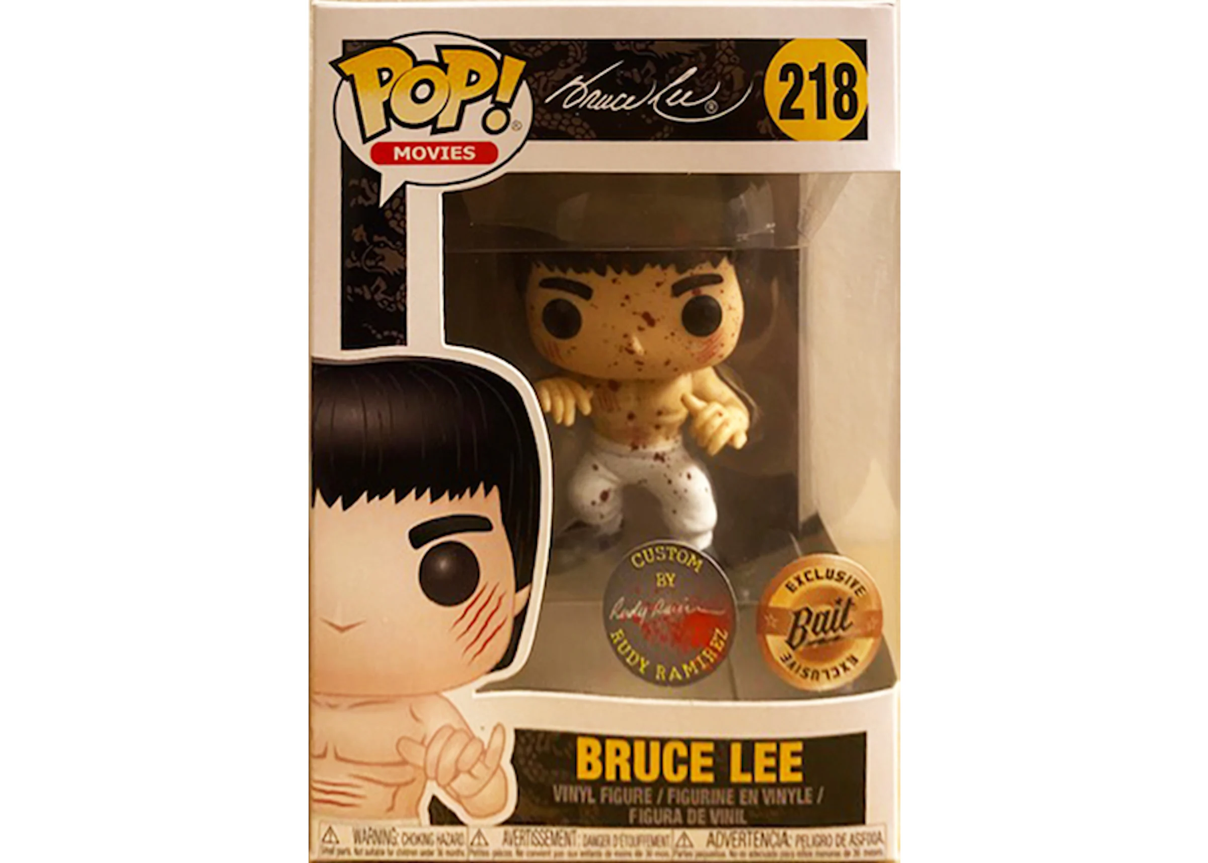 Funko Pop! Movies Bruce Lee (Blood Splatter) Bait Exclusive Custom