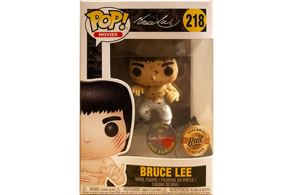 Funko Pop! Movies Bruce Lee (Blood Splatter) Bait Exclusive Custom by Rudy Ramirez Figure #218