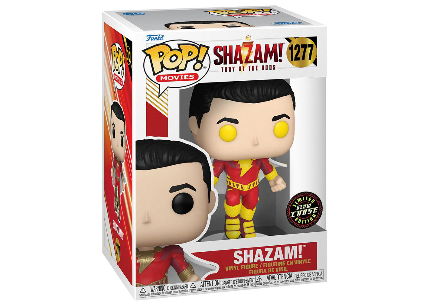 Funko Pop! Movies DC Shazam! Fury of the Gods Shazam! GITD Chase Edition  Figure #1277