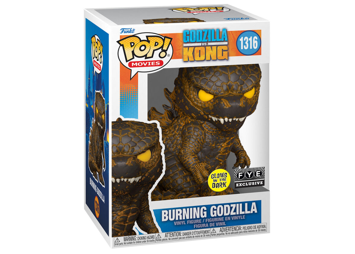 Funko Pop! Movies Godzilla v.s. Kong Burning Godzilla GITD FYE Exclusive  Figure #1316 - JP