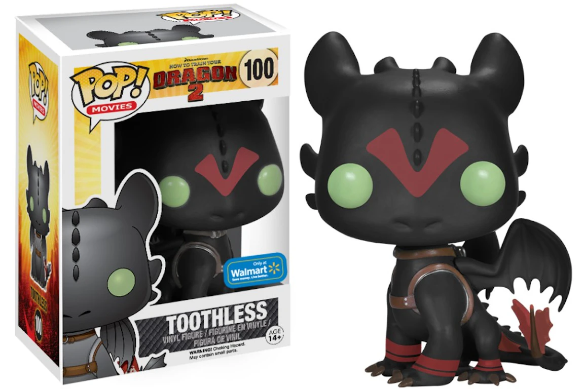 Funko Pop! Movies How To Train Your Dragon 2 Toothless (Racing Stripes) Walmart Exclusive Figure #100