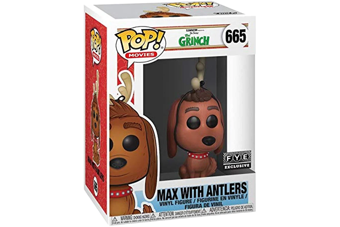 Funko Pop! Movies How the Grinch Stole Christmas! Max with Antlers FYE Exclusive Figure #665