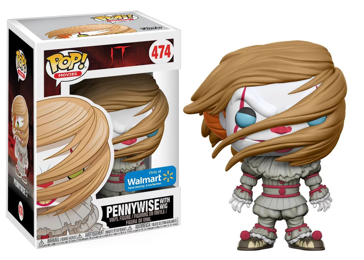Funko Pop! Movies IT Pennywise with Wig (Blue Eyes) Walmart
