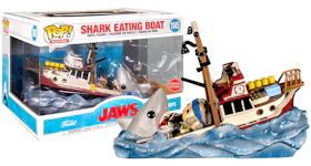 Funko Pop! Movies Jaws Shark Eating Boat (& Quint) Movie Moments GameStop Exclusive Figure #1145