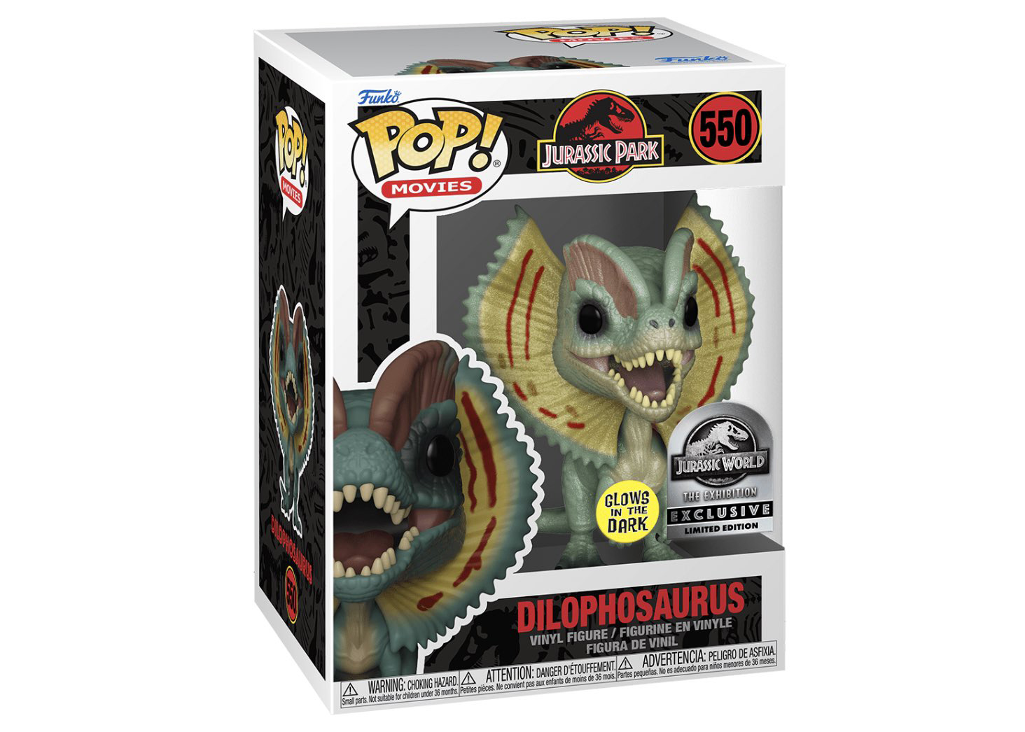 Funko Pop Funko Dilophosaurus Chase limited #550 Jurassic Parc Dinosaurus Pop Movie 