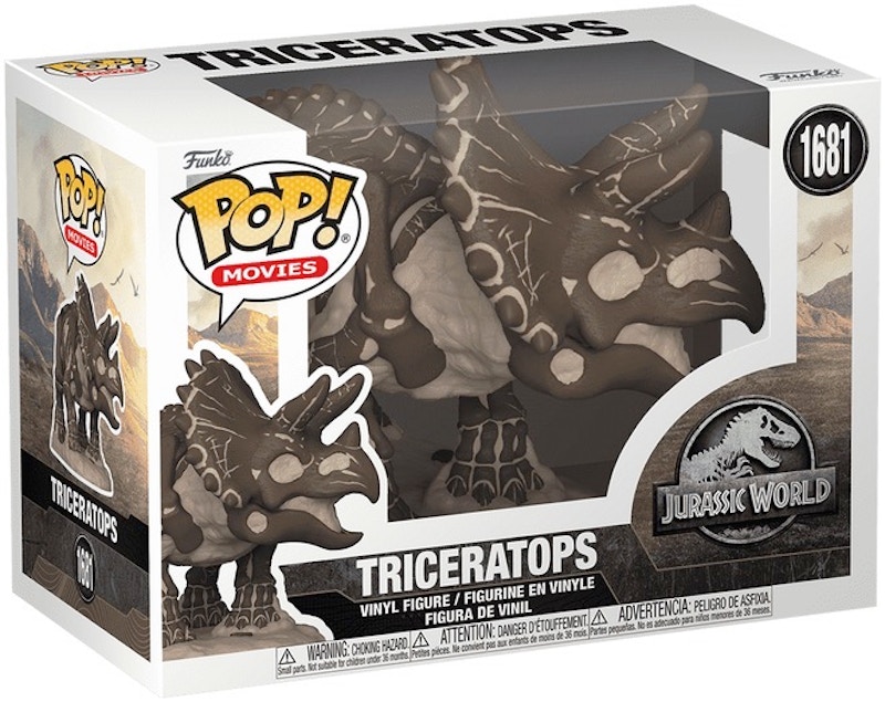Funko Pop! Movies: Jurassic World Triceratops (Fossil) Figure #1681
