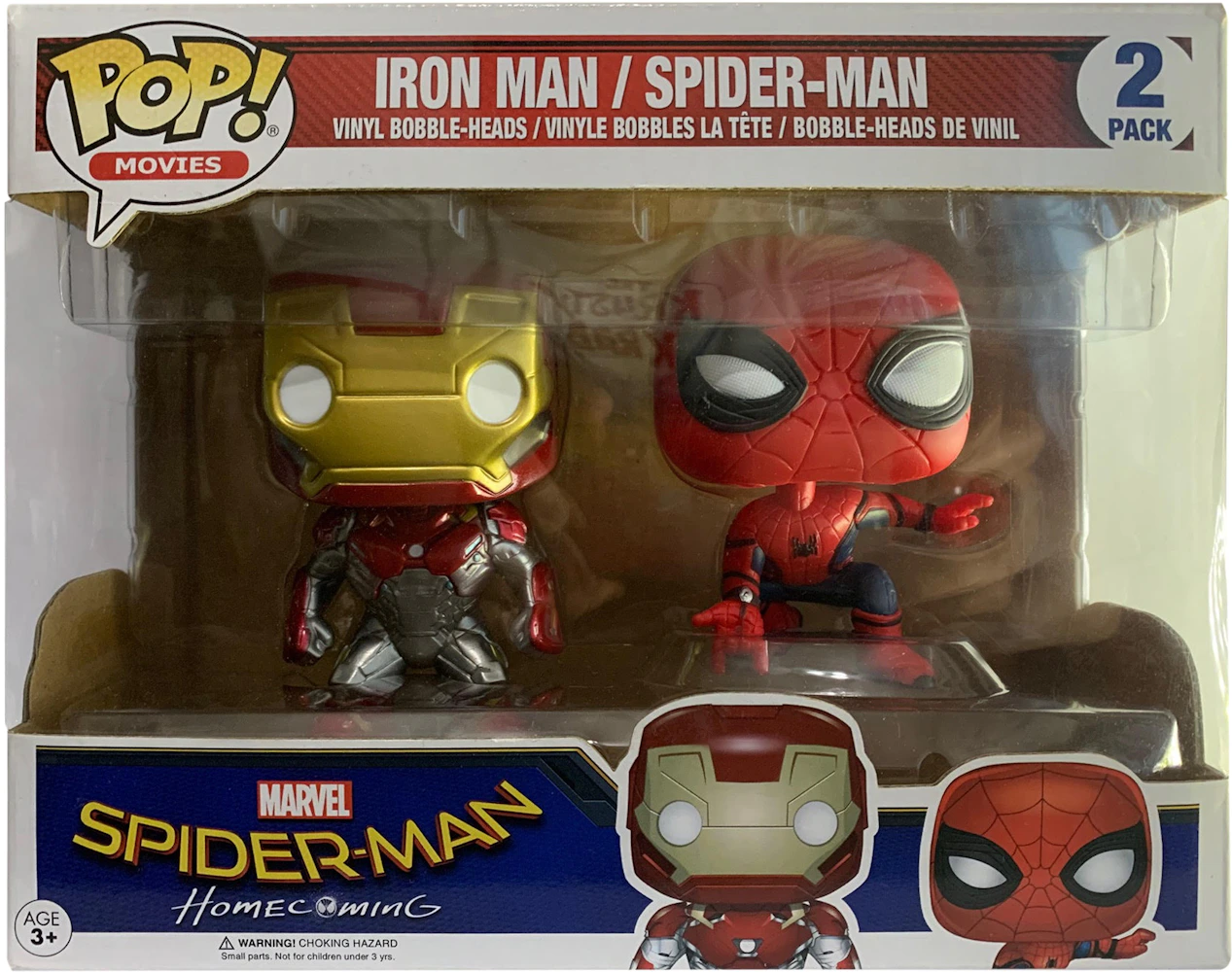 Funko Pop! Movies Marvel Spider-man Homecoming Iron Man / Spider-Man 2 Pack  - US