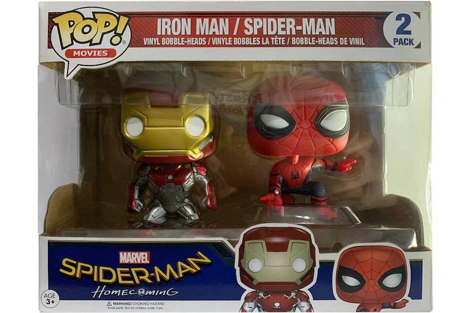 Berucht Kruiden meesterwerk Funko Pop! Movies Marvel Spider-man Homecoming Iron Man / Spider-Man 2 Pack  - US