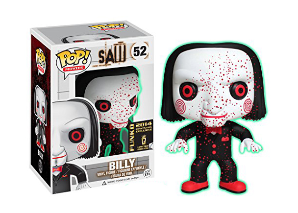 Funko Pop! Movies SAW Billy the Puppet (Bloody Glow) Figure #52