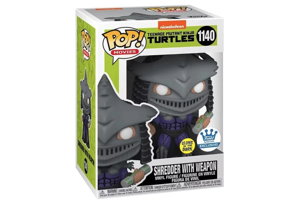 Funko Pop! Movies Teenage Mutant Ninja Turtles Shredder With Weapon GITD Funko Shop Exclusive Figure #1140