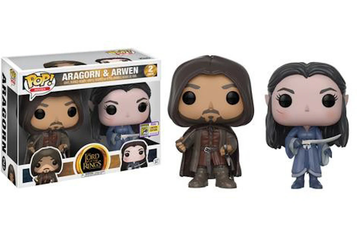 Funko Pop! Movies The Lord of the Rings Aragorn & Arwen SDCC Exclusive 2-Pack