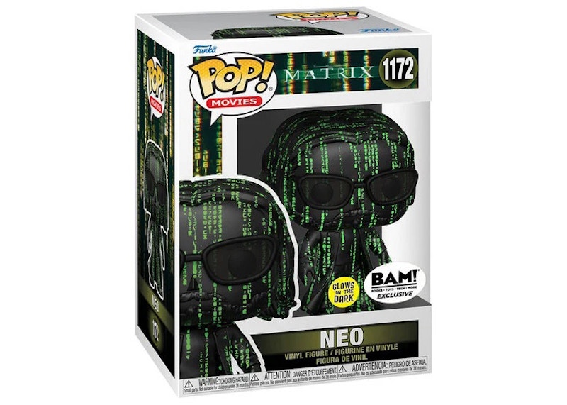 Funko Pop! Movies The Matrix Neo GITD BAM! Exclusive Figure #1172