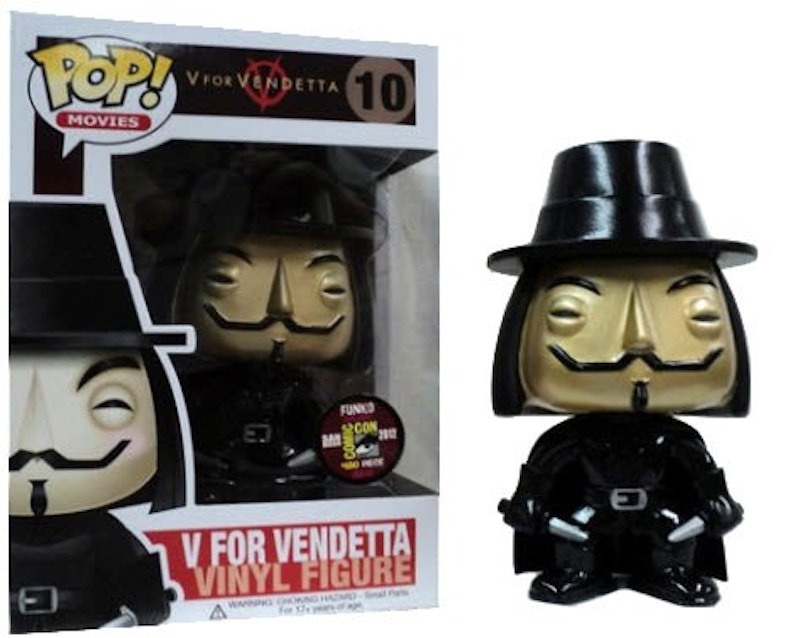 Funko Pop! Movies V For Vendetta V (Metallic) SDCC Figure #10 - US