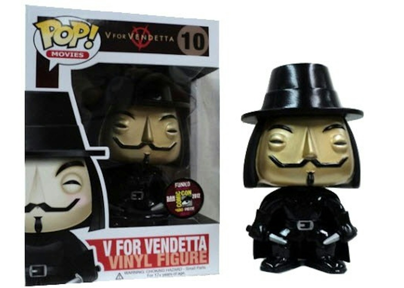 Funko Pop Movies V For Vendetta V Metallic Sdcc Figure 10
