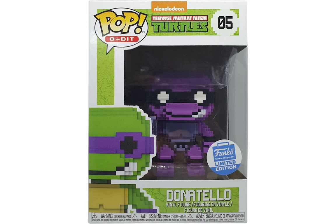 Funko Pop! Nickelodeon 8-Bit Teenage Mutant Ninja Turtles Donatello Funko Shop Edition Figure #05