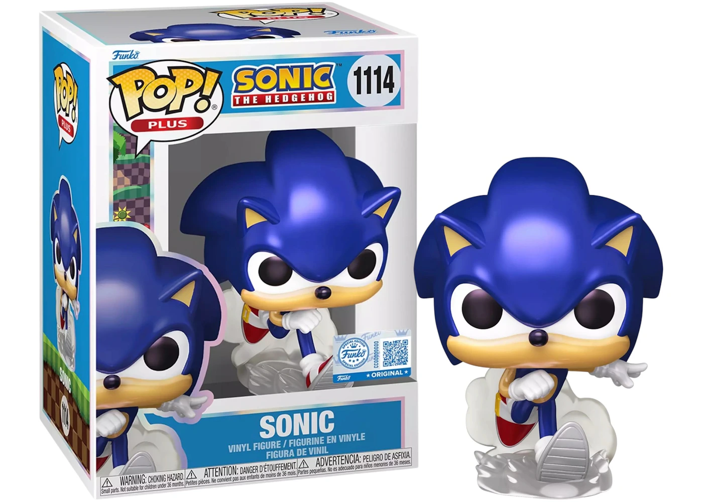 Funko Pop! Plus Games: Sonic The Hedgehog Sonic (Pearlescent ...