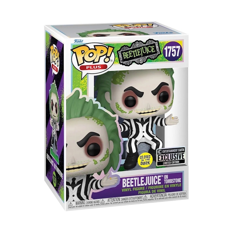 Funko Pop! Plus Movies: Beetlejuice on Tombstone (Glow)(Entertainment Earth) Figure #1757