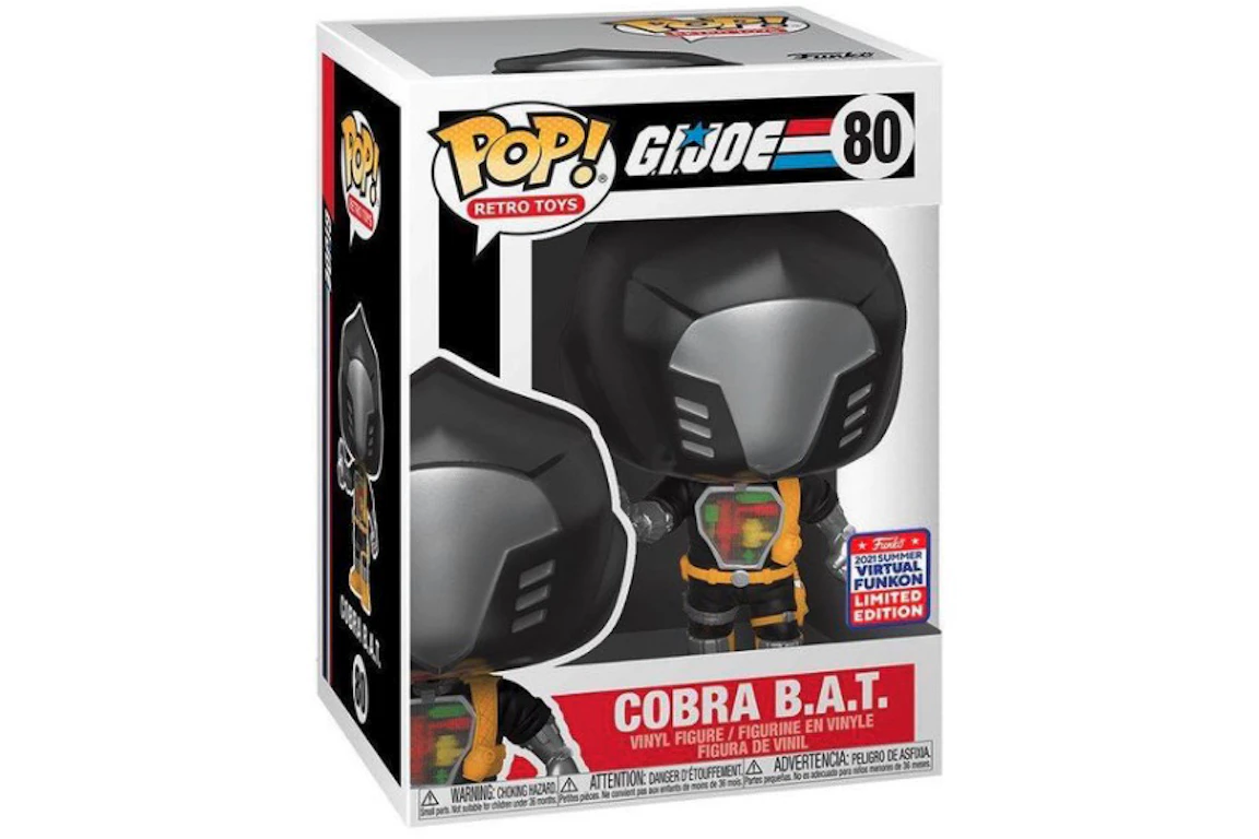 Funko Pop! Retro Toys G.I. Joe Cobra B.A.T. 2021 Summer Virtual Funkon Exclusive Figure #80