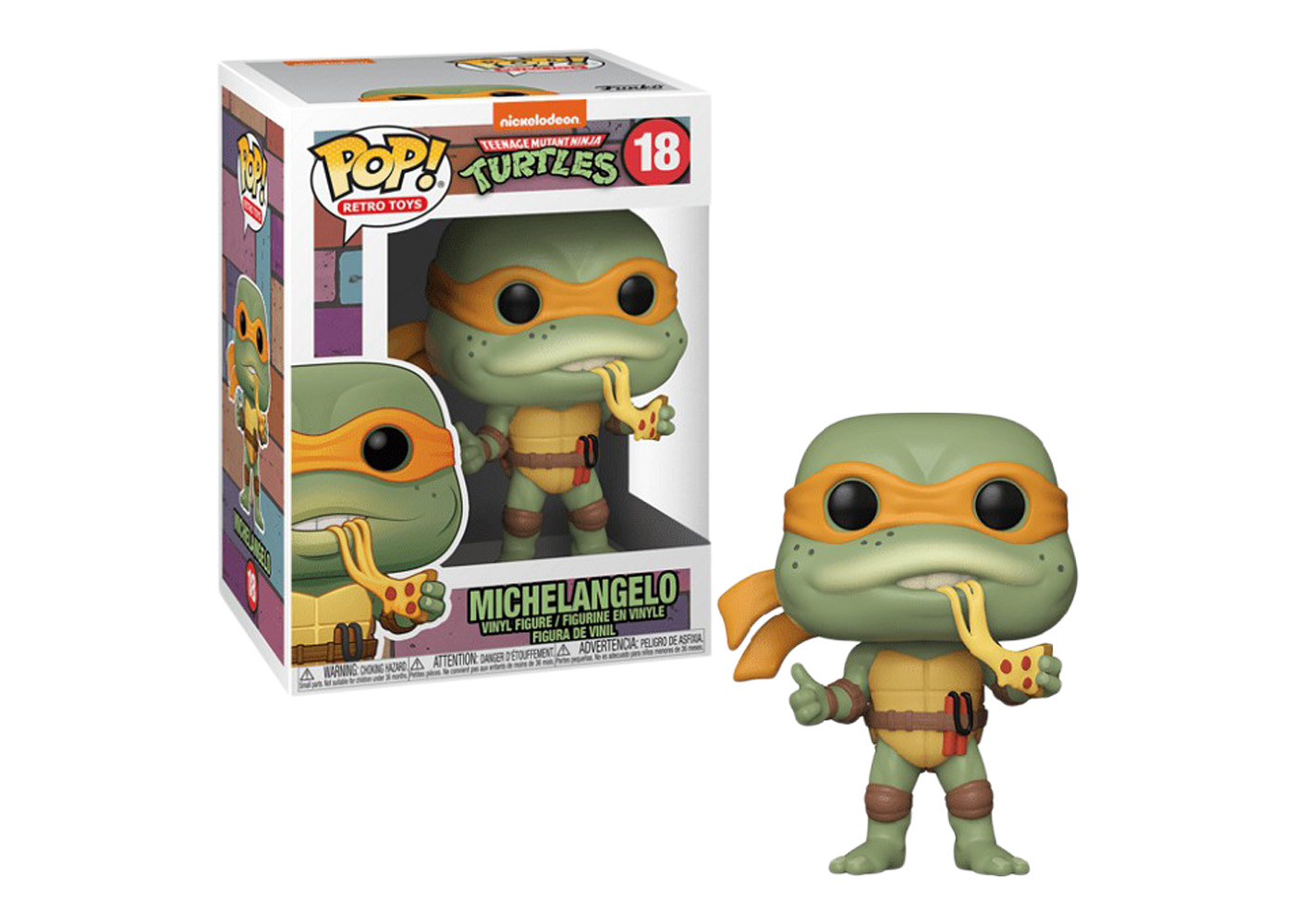 Retro Toys #18 Figur Funko TMNT Michelangelo Teenage Mutant Ninja Turtles POP 