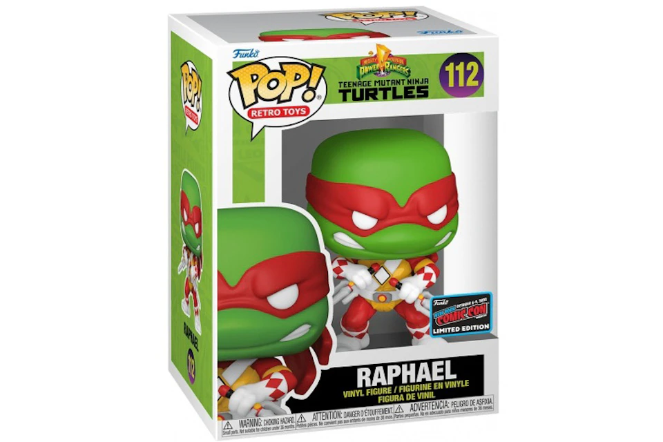 verwijderen instructeur wijs Funko Pop! Retro Toys Teenage Mutant Ninja Turtles x Power Rangers Raphael  2022 NYCC Exclusive Figure #112 - US