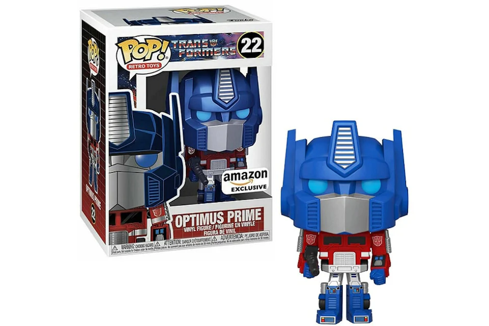 Funko Pop! Retro Toys Transformers Metallic Optimus Prime Exclusive Figure #22