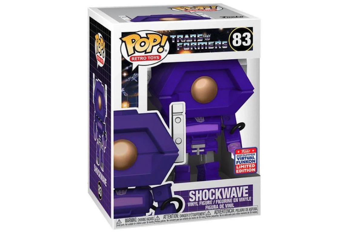 Funko Pop! Retro Toys Transformers Shockwave 2021 Summer Virtual Funkon Exclusive Figure #83