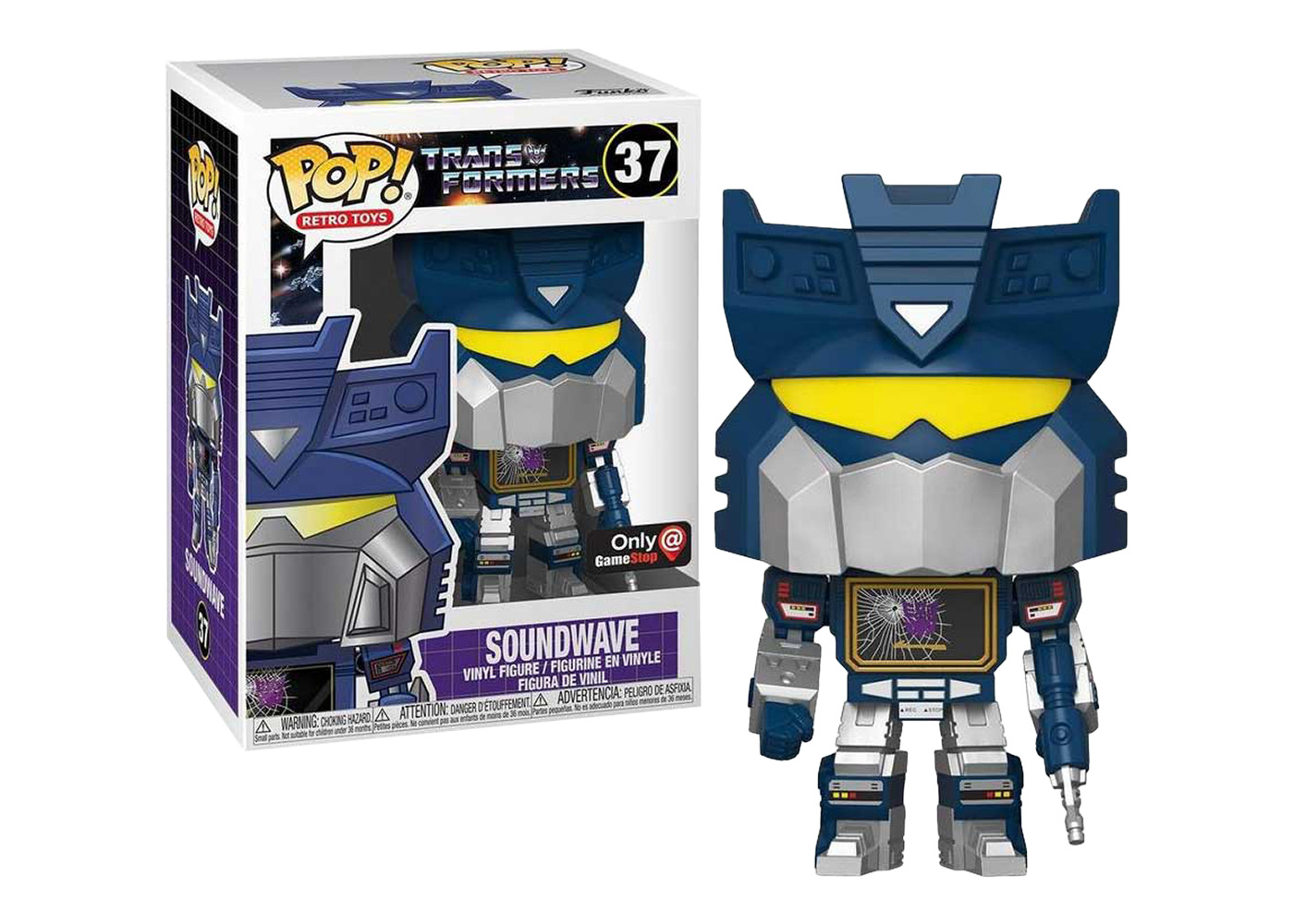 Funko Pop! Retro Toys Transformers Siege Soundwave GameStop Exclusive  Figure #37