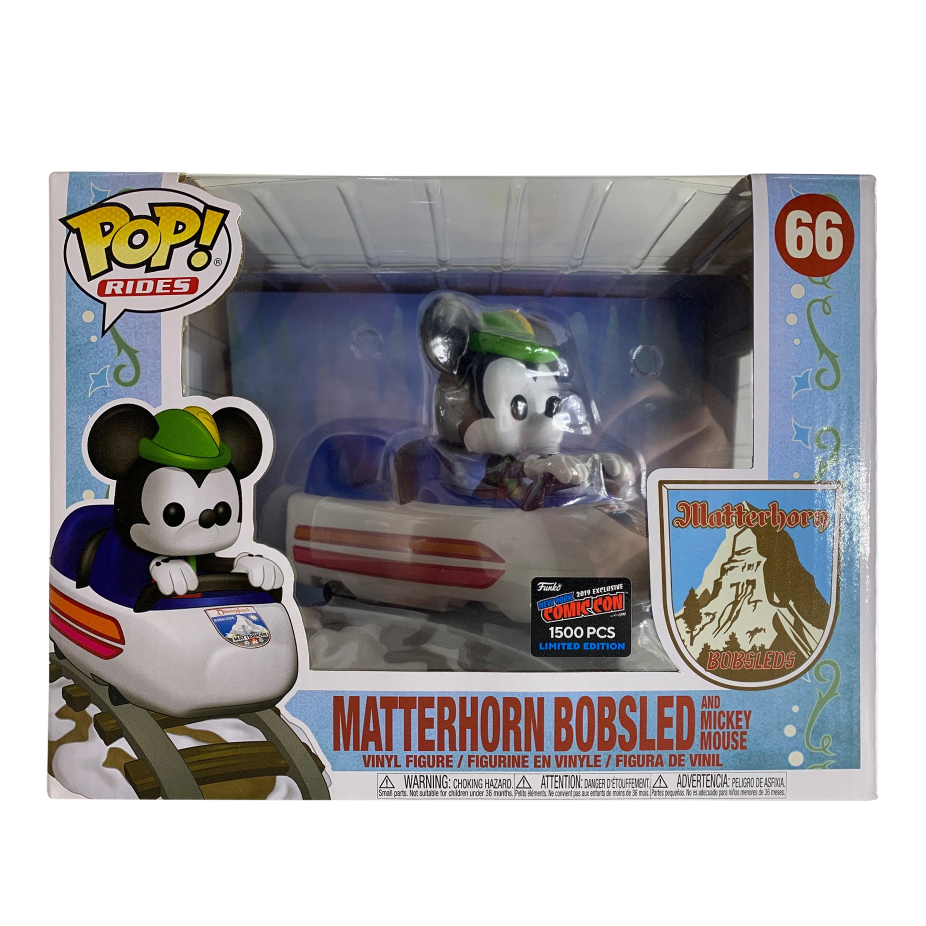 Funko Pop! Rides Disney Matterhorn Bobsled and Mickey Mouse NYCC 
