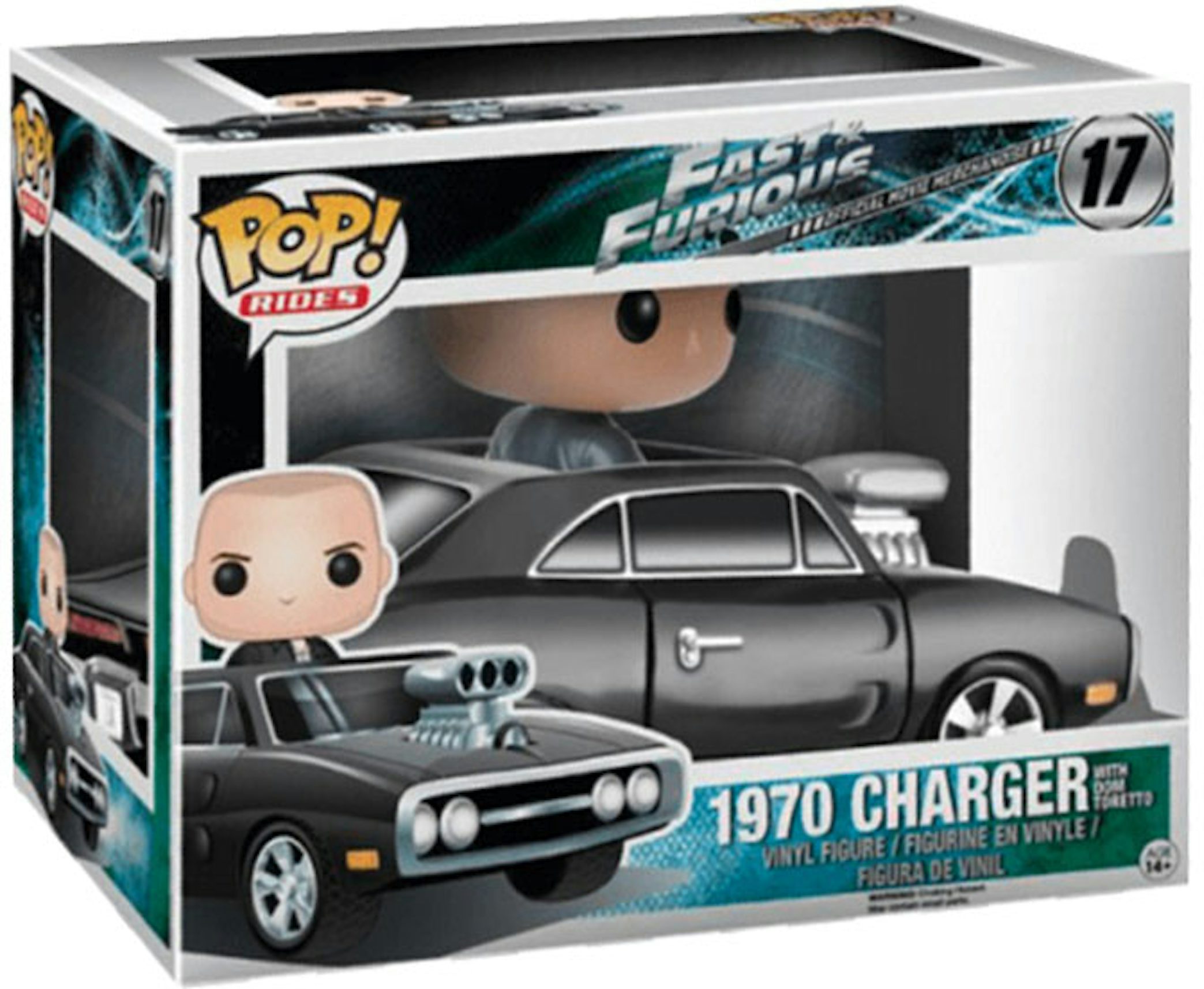 Funko Pop! Rides Fast & Furious 1970 Charger with Dom Toretto Figure #17 -  US