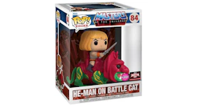 Funko Pop! Rides Masters Of The Universe He-Man on Battle Cat Flocked Target Con 2022 Exclusive Figure #84