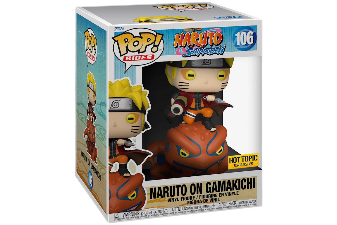Funko Pop! Rides Narruto Shippuden - Naruto On Gamakichi Hot Topic Exclusive Figure #106