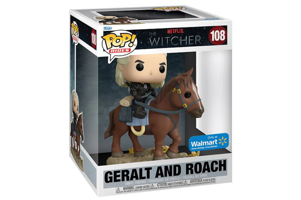 Funko Pop! Rides Netflix The Witcher Geralt And Roach Walmart Exclusive Figure #108