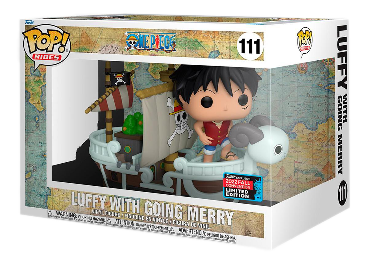 Funko Pop! Rides One Piece Luffy with Going Merry 2022 Fall Convention  Exclusive Figure #111