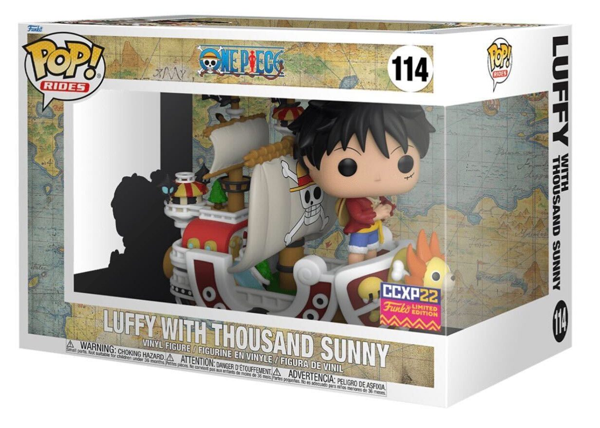 Funko Pop! Rides One Piece Luffy with Thousand Sunny 2022 CCXP Exclusive  Figure #114 - US
