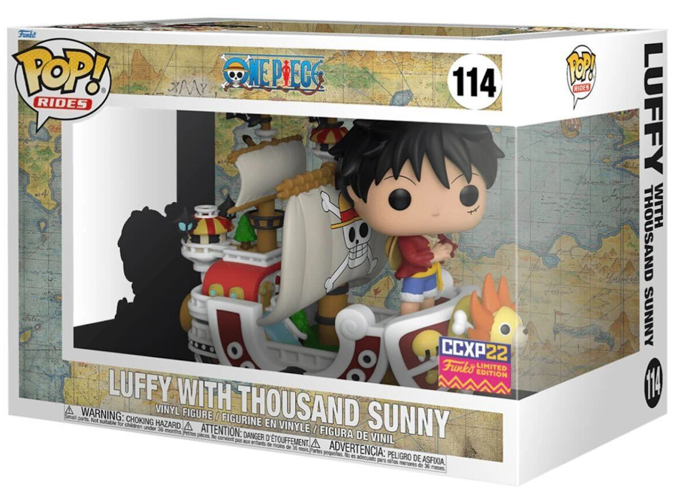 Funko Pop! Rides One Piece Luffy with Thousand Sunny 2022 CCXP Exclusive  Figure #114 - US