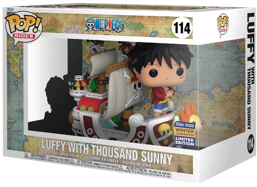 Funko Pop! Rides One Piece Luffy with Thousand Sunny 2022 Winter Convention  Exclusive Figure #114 - US