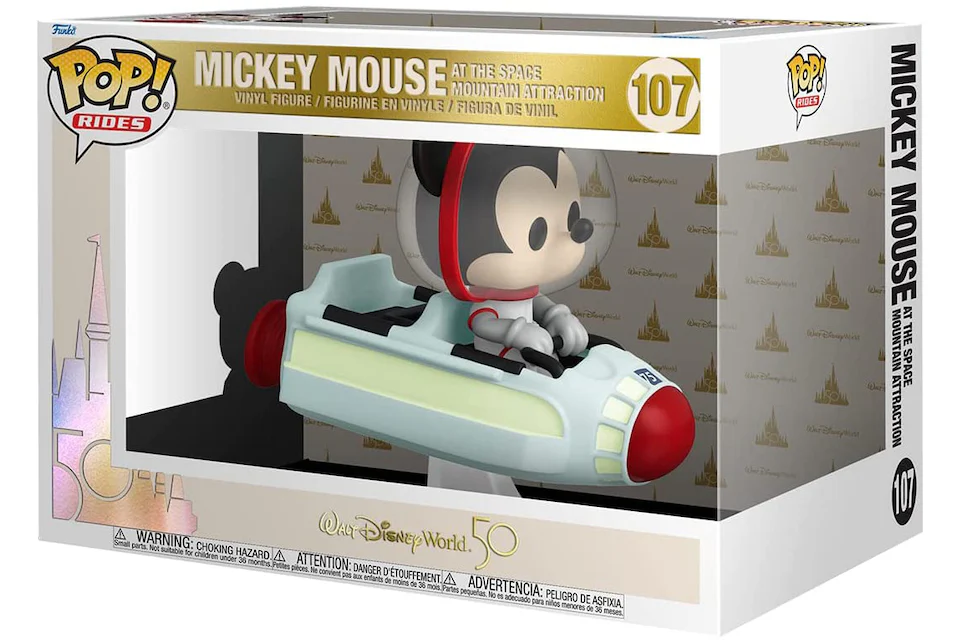 Funko Pop! Rides Walt Disney World 50th Anniversary Mickey Mouse At The Space Mountain Attraction Figure #107