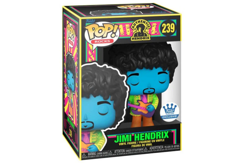 Funko Pop! Rocks Authentic Hendrix Black Light Jimi Hendrix (Purple Guitar) Funko Shop Exclusive Figure #239