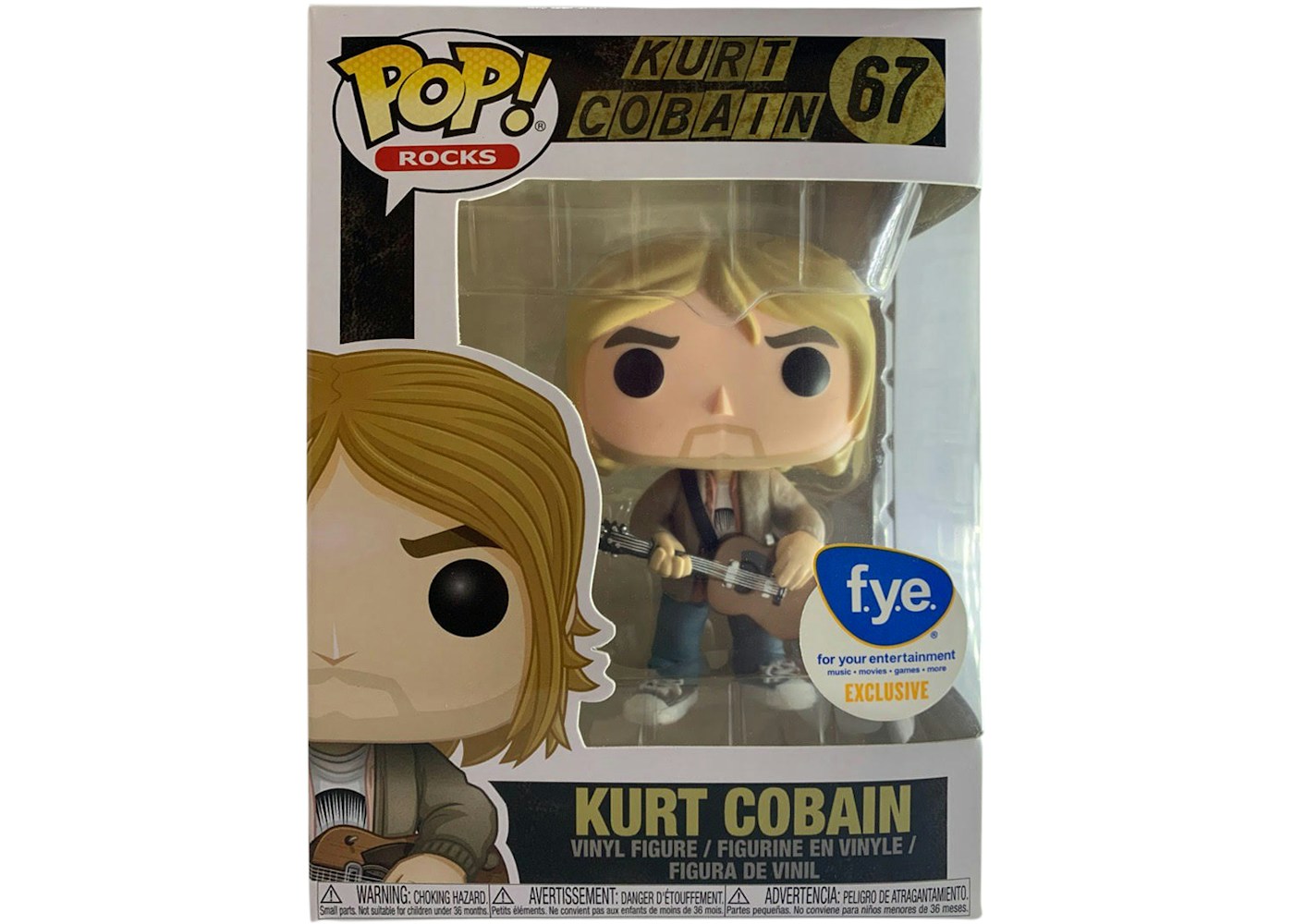 funko pop rocks kurt cobain f y e exlcusive figure 67