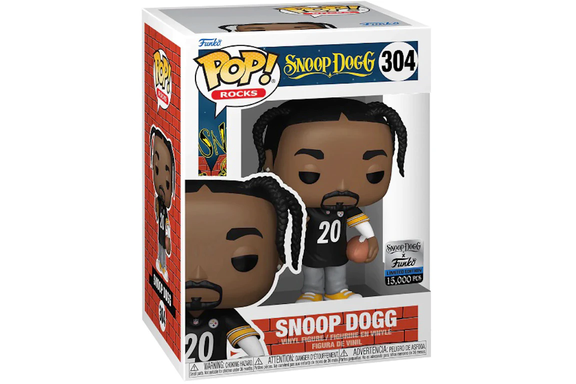 Funko Pop! Rocks Snoop Dogg (In Black Steelers Jersey) Snoop Dogg x Funko Exclusive (LE 15,000) Figure #304