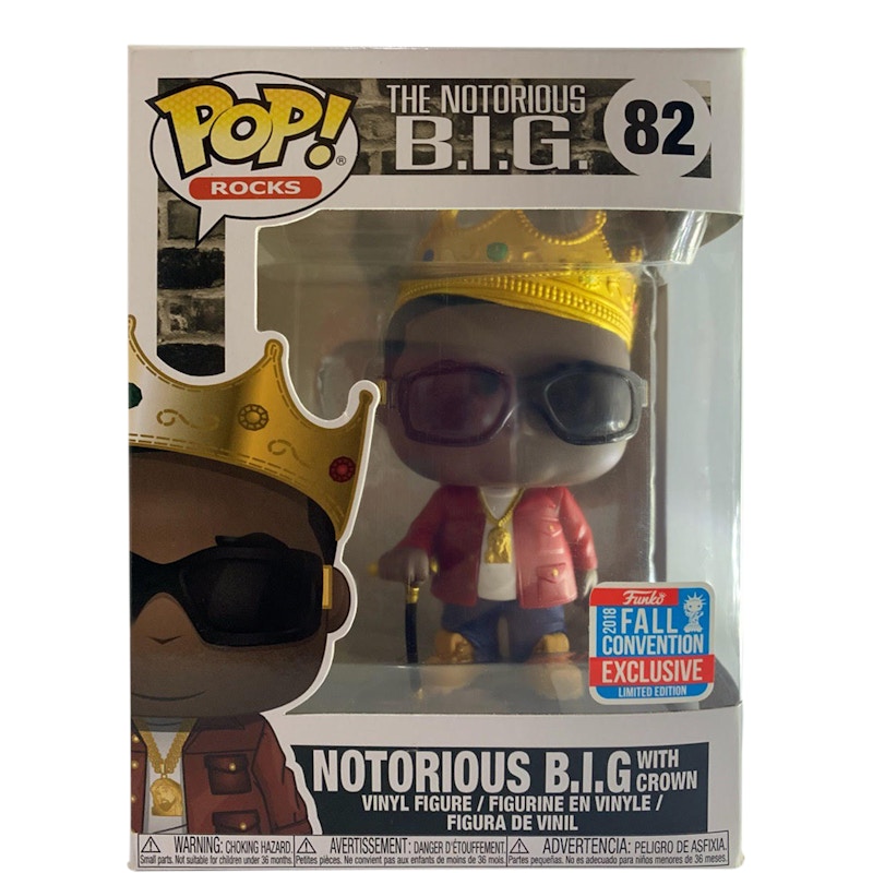 Funko Pop! Rocks The Notorious B.I.G with Crown Fall Convention Exclusive  Figure #82